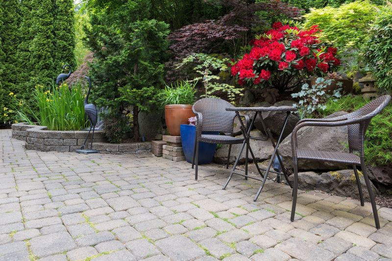 Outdoor Pavers with Landscaping